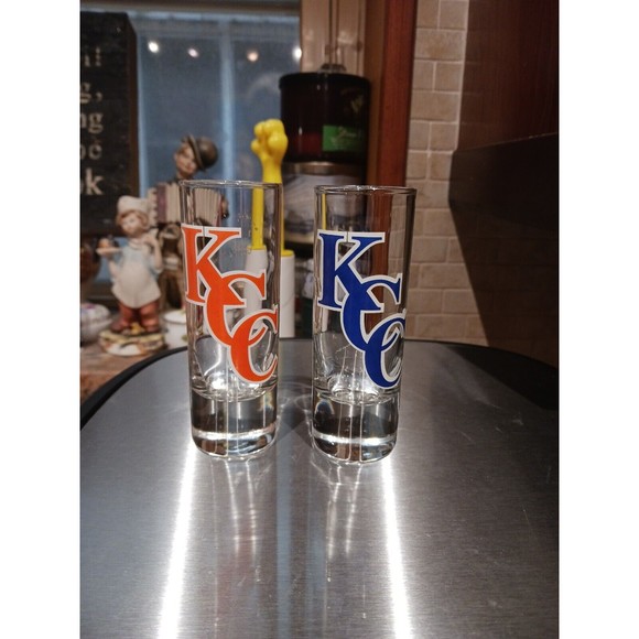 Kingsborough Community College "KCC" Tall Shot Glass Set - Picture 1 of 6